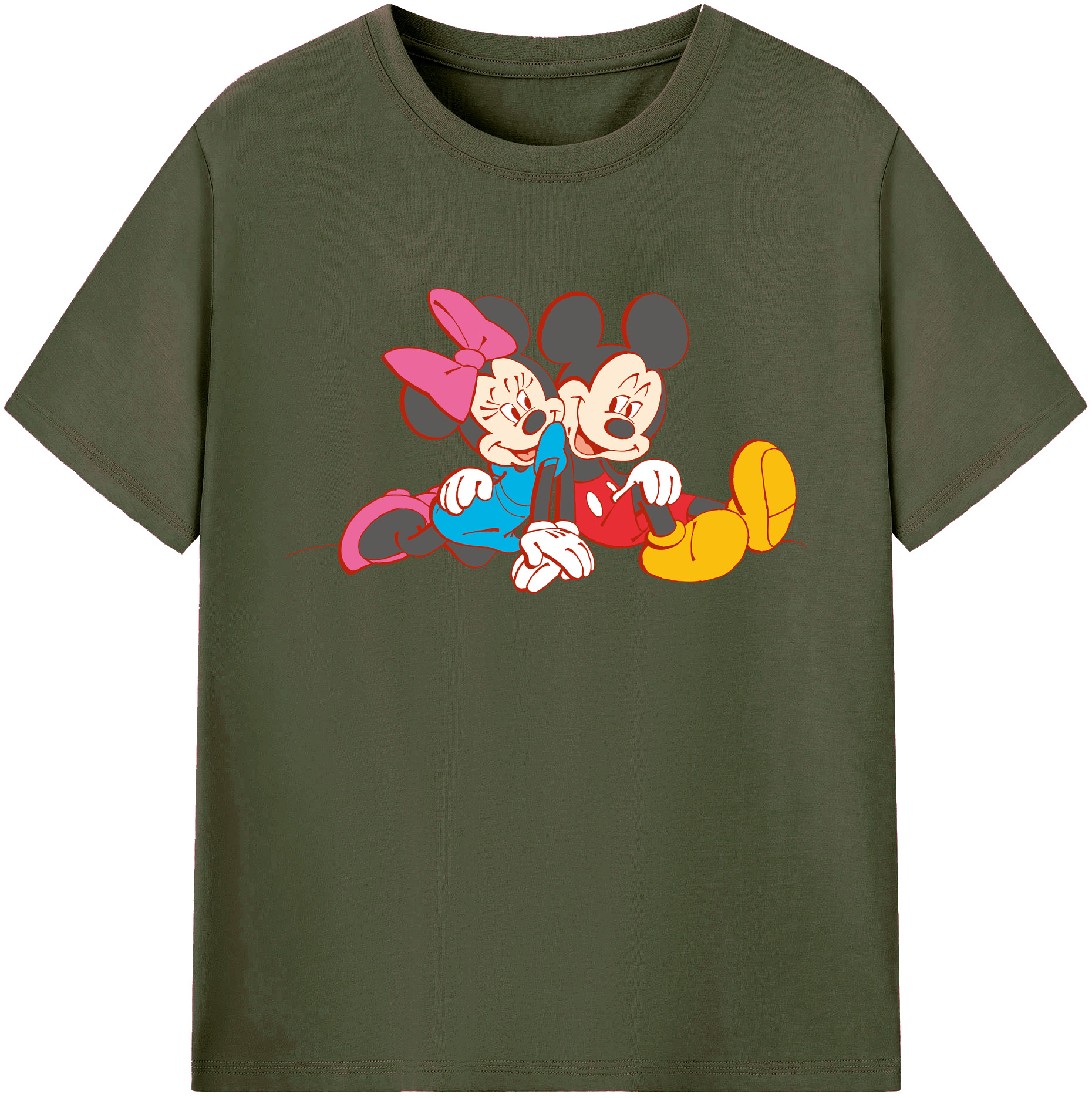 ミッキーマウス Mickey Mouse 綿100％ メンズ半袖Tシャツ｜肌触りやわらか＆通気性